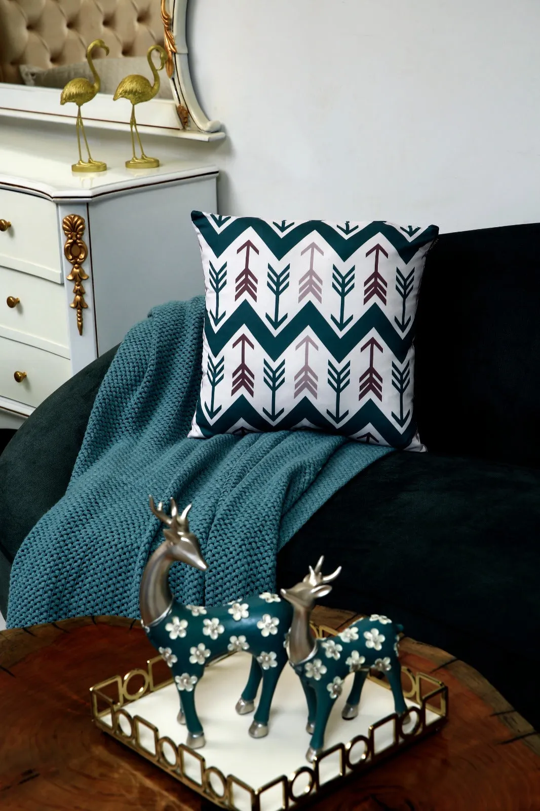 4 PCs Digital Printed Cotton Cushions-HOME