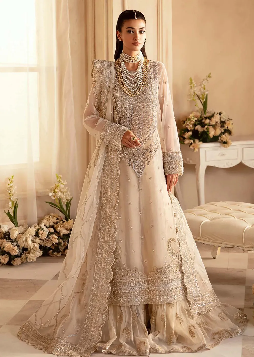 AKB-1542 - Azucena - Unstitched - Aleia Luxury Formals by Akbar Aslam 2024