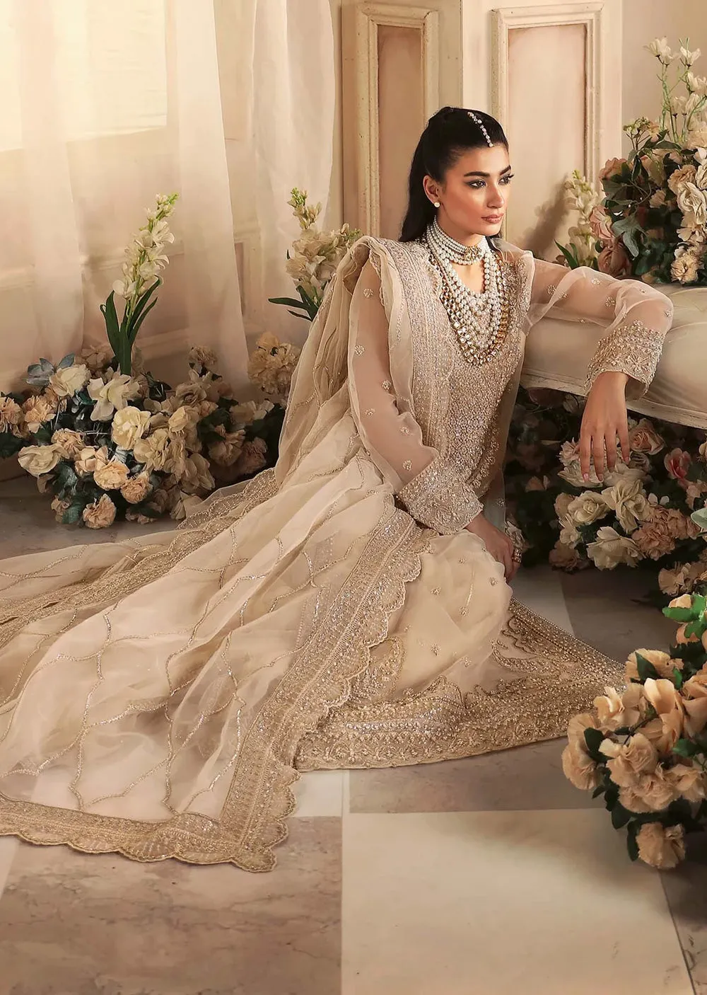 AKB-1542 - Azucena - Unstitched - Aleia Luxury Formals by Akbar Aslam 2024