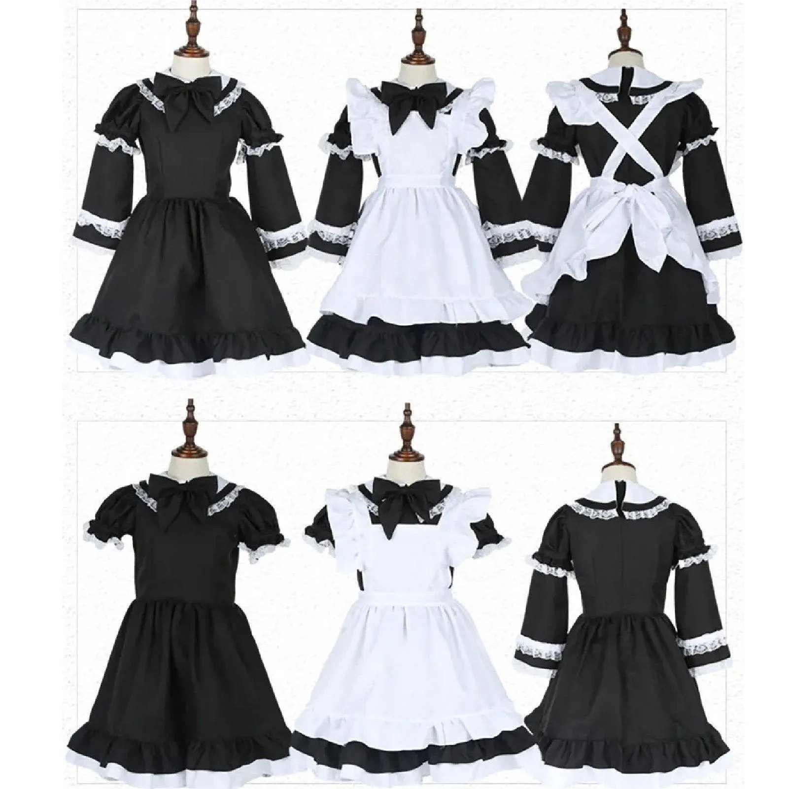 Alice in Wonderland Kids Costume Dress Black & White