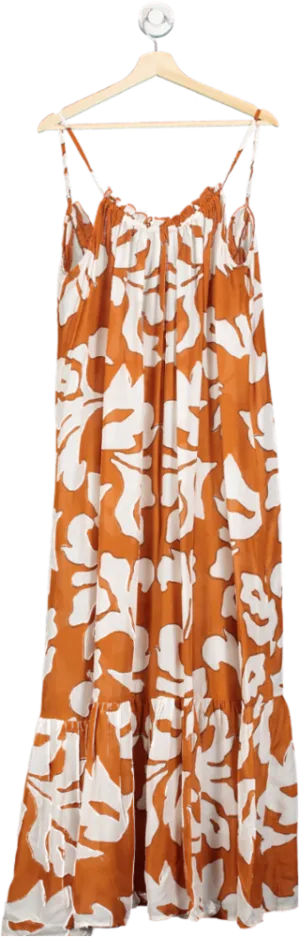 Anthropologie Orange The Malika Cover-up Maxi Dress UK Size 12