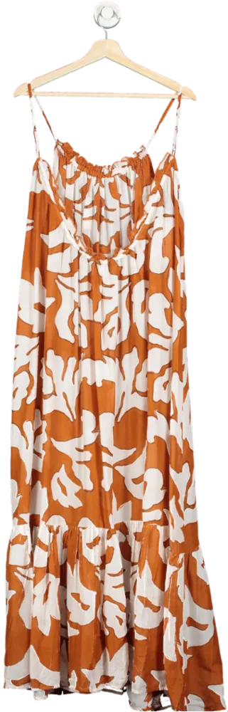 Anthropologie Orange The Malika Cover-up Maxi Dress UK Size 12