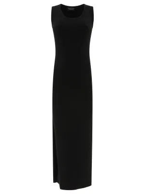 Balenciaga Ribbed Jersey Sleeveless Dress