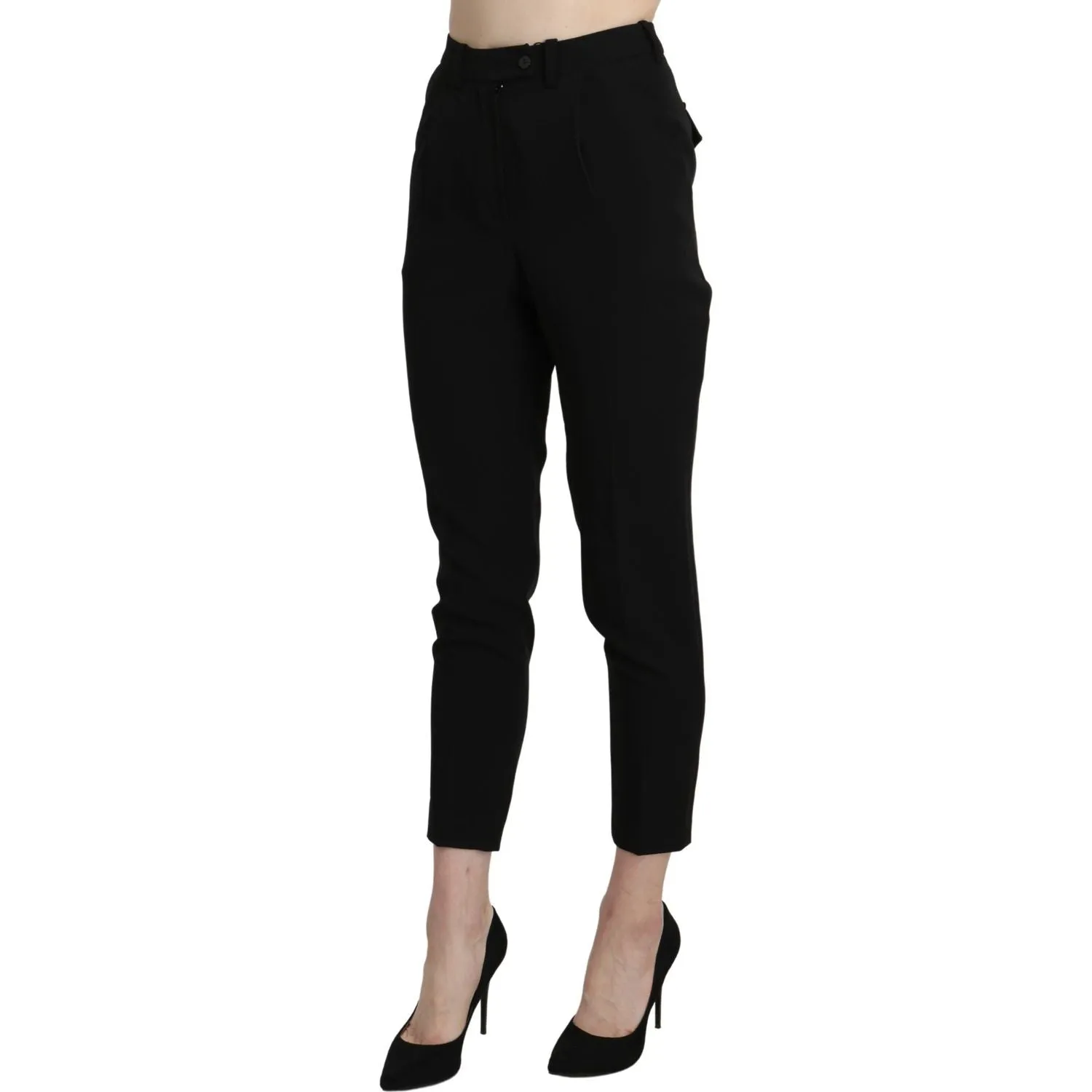 BENCIVENGA Chic High Waist Skinny Cropped Trousers