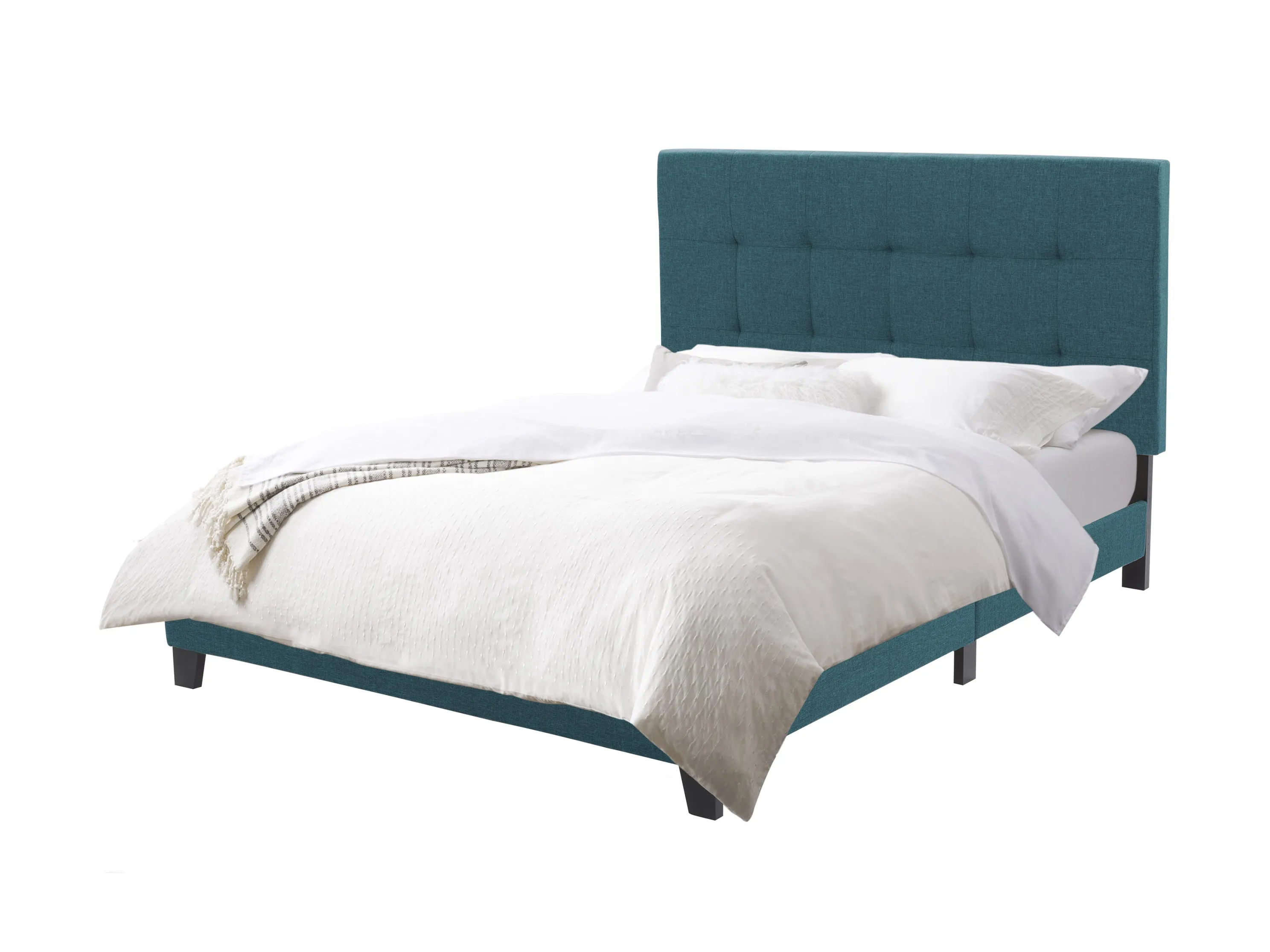 Blue Queen Panel Bed