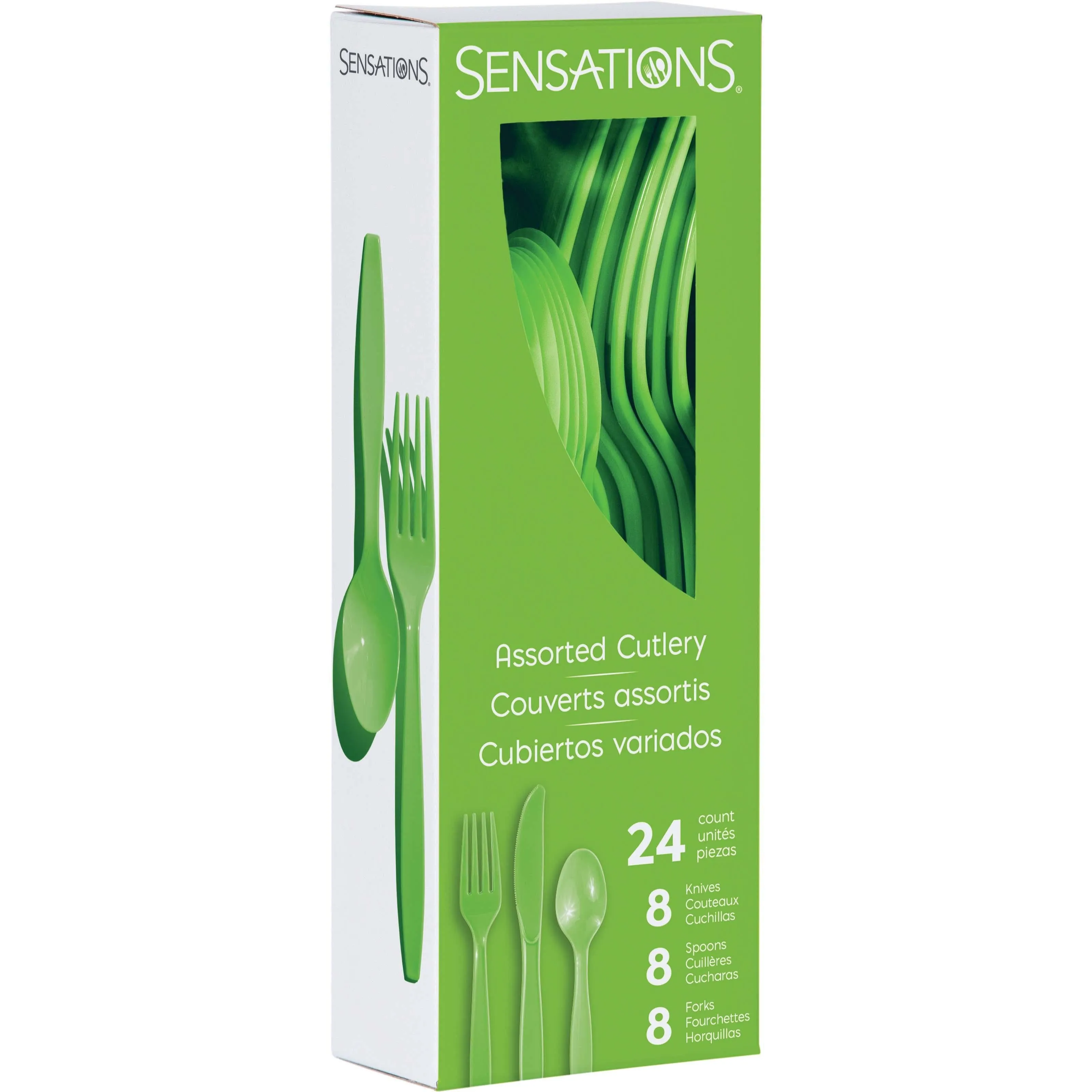 Bulk Fresh Green Assorted Cutlery (288 per Case)