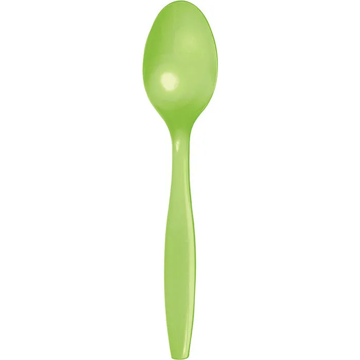 Bulk Fresh Lime Green Plastic Spoons (288 per Case)