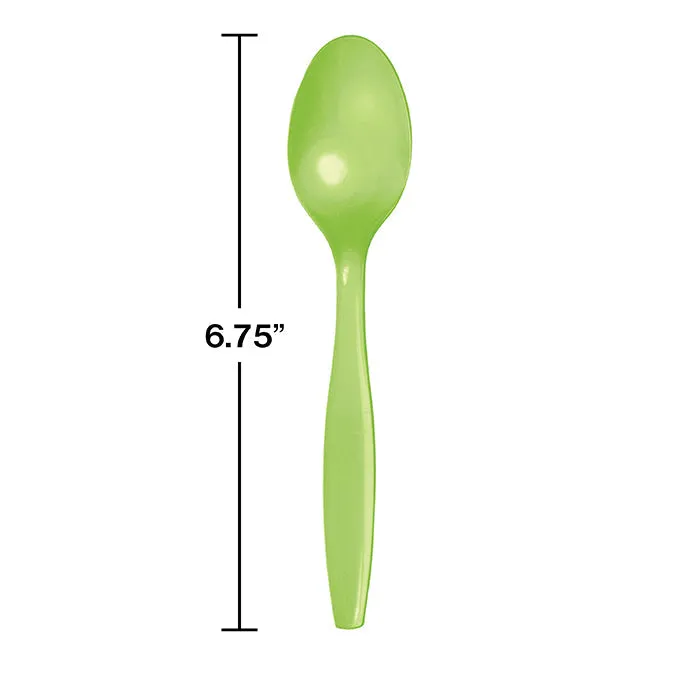 Bulk Fresh Lime Green Plastic Spoons (288 per Case)