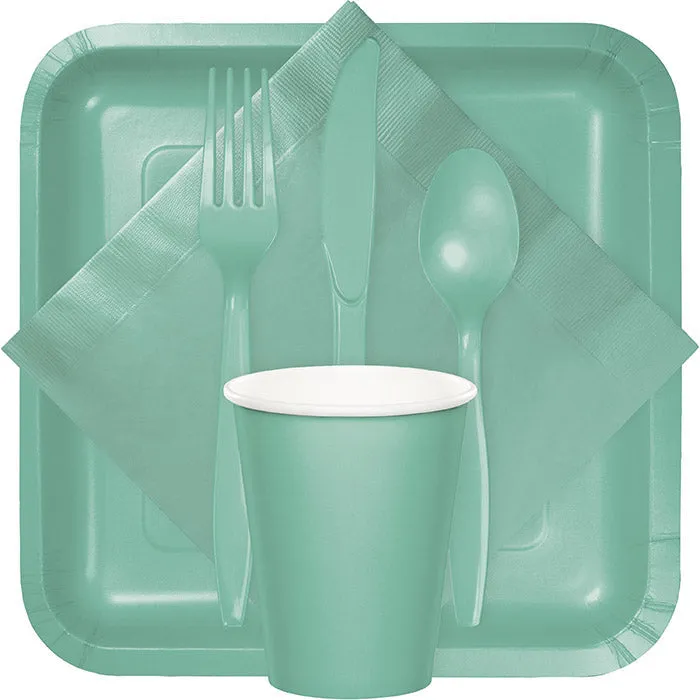 Bulk Fresh Mint Green Assorted Plastic Cutlery (288 per Case)