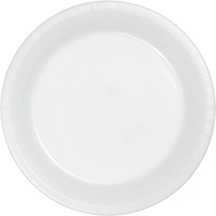 Bulk White 6.75 inch Plastic Dessert Plates (240 per Case)