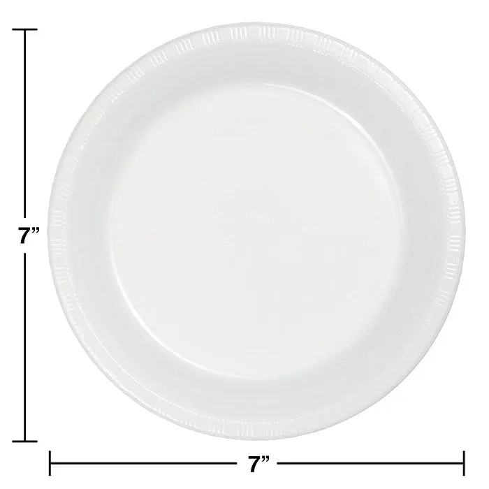 Bulk White 6.75 inch Plastic Dessert Plates (240 per Case)