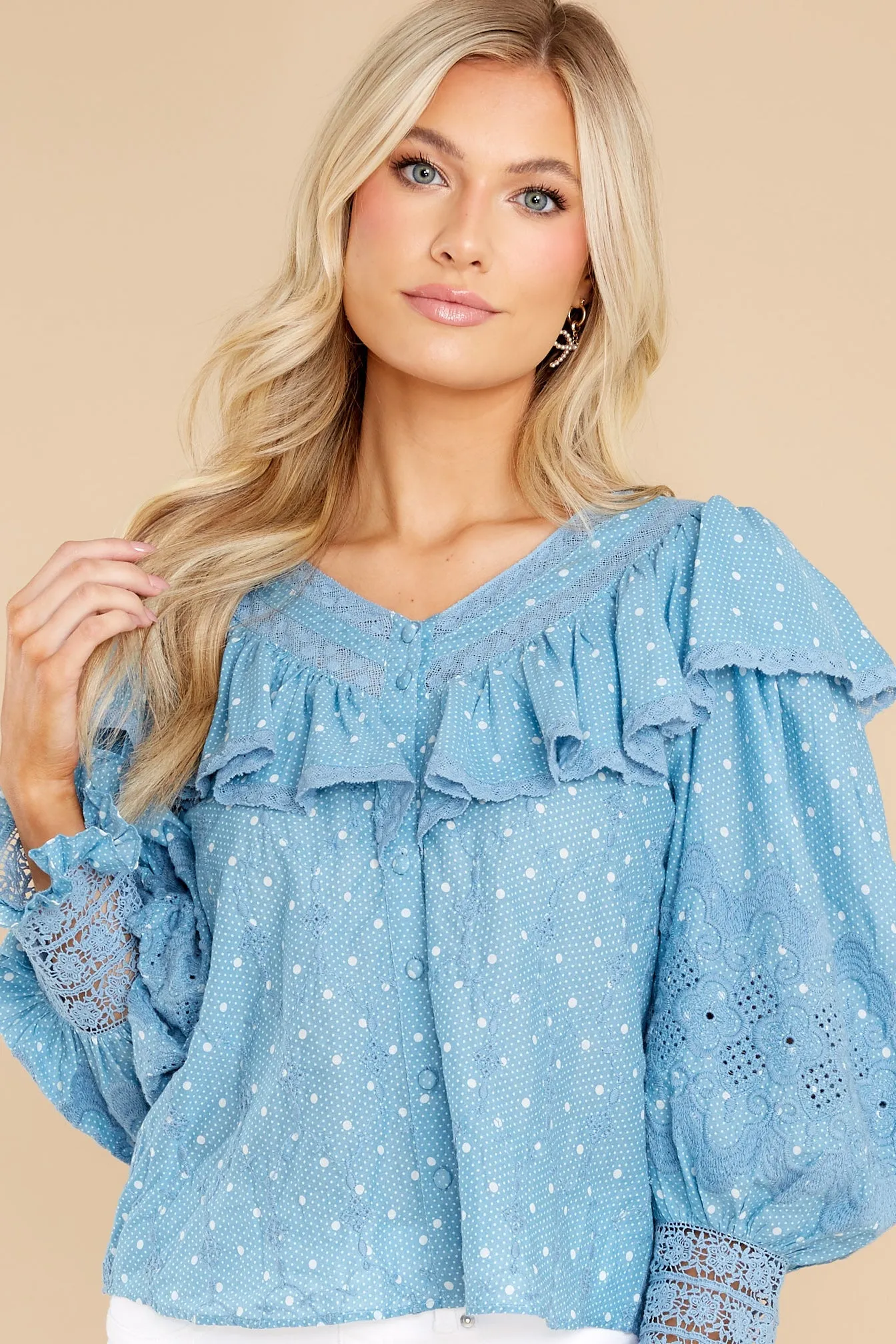 Bunnie Blue Bonnet Blouse