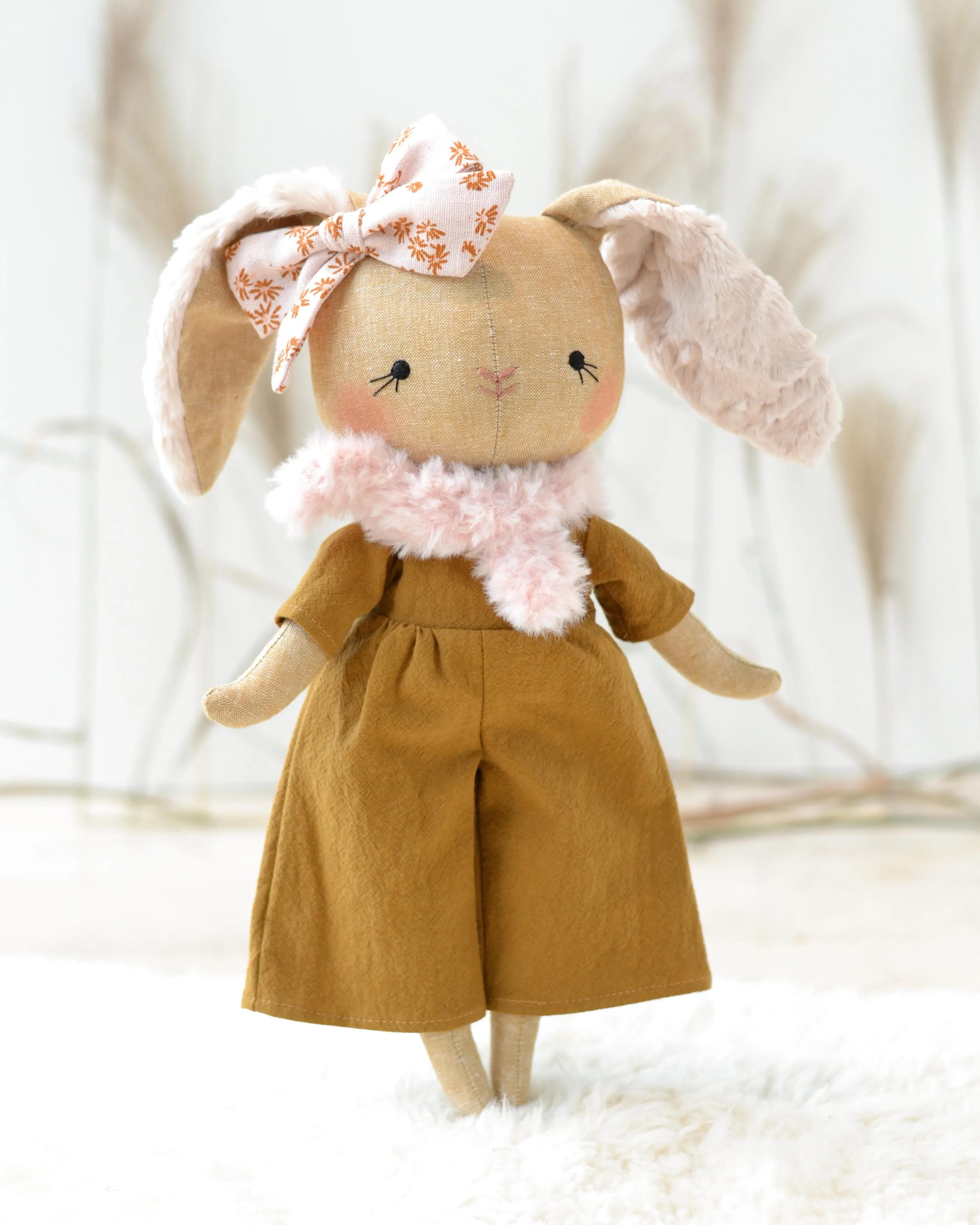 Bunny Soft Toy Jeanne Faux fur scarf