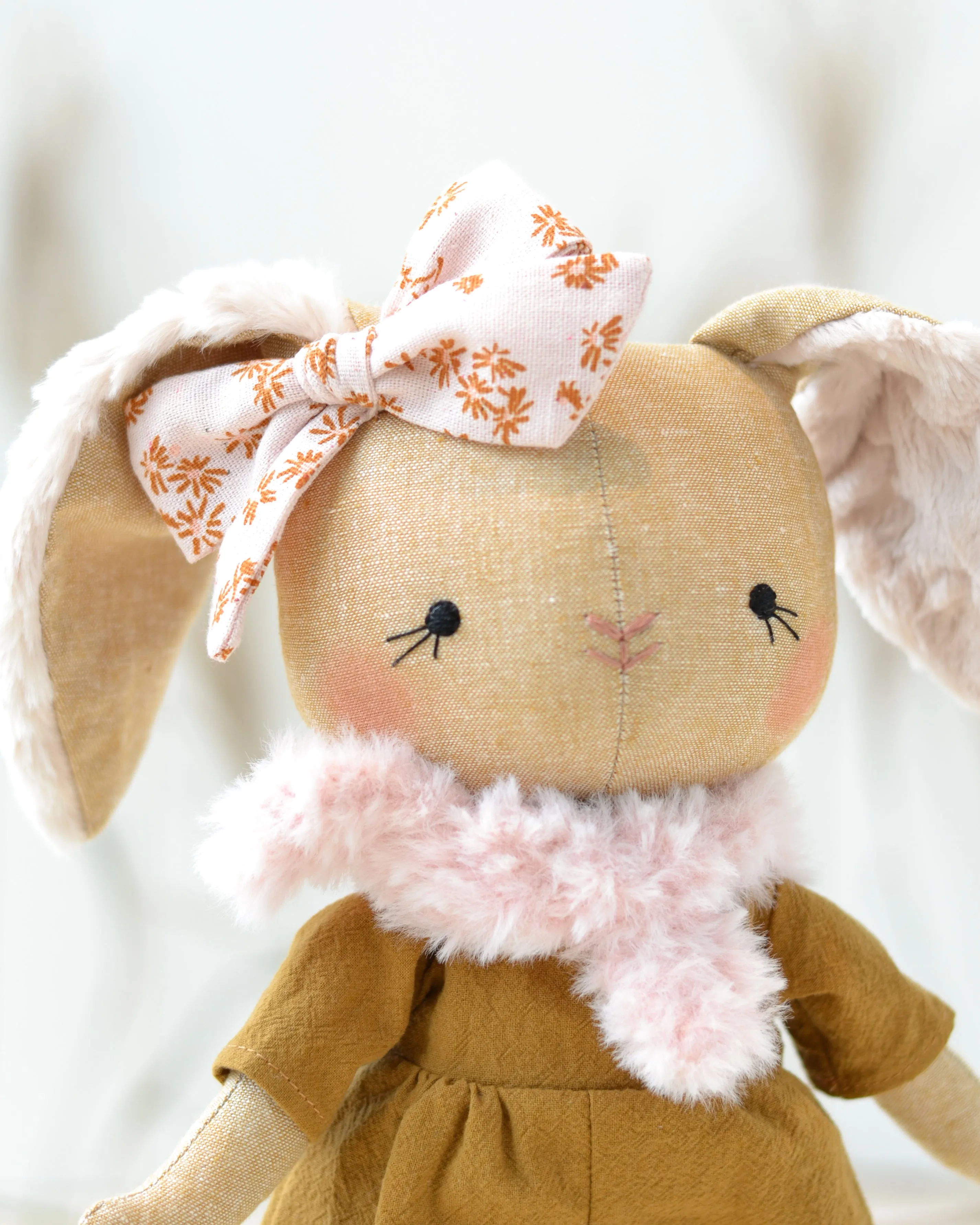 Bunny Soft Toy Jeanne Faux fur scarf