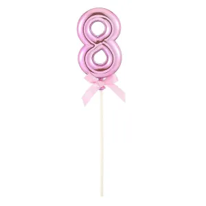 Cake Topper Number '8' - Pink