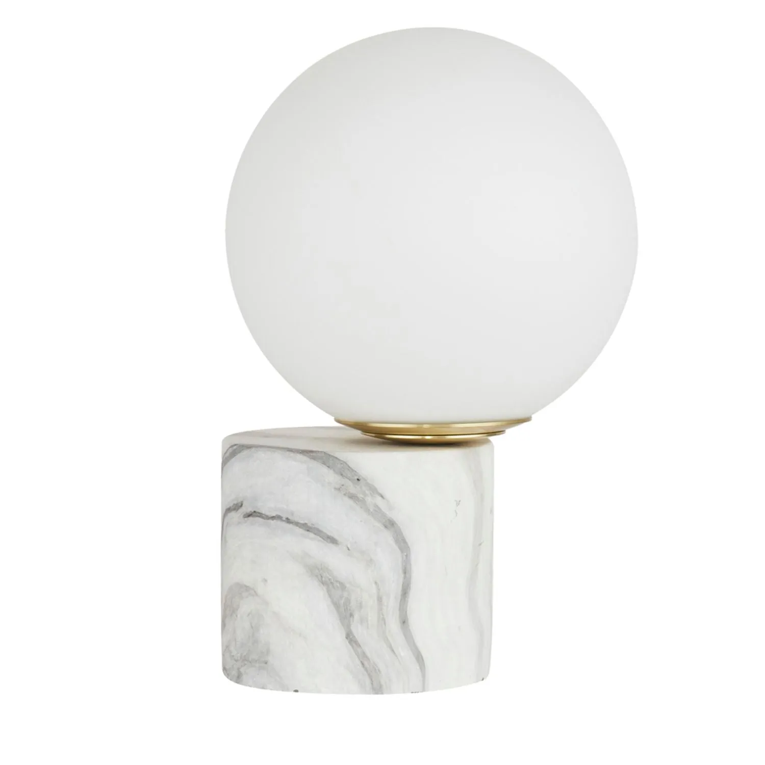 Ceramic Lamp With Opal Glass Shade