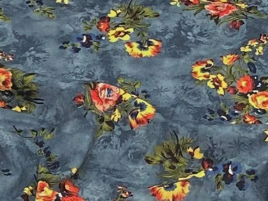 Colourful Burst - Clearance Printed Crepe