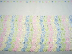 Daisy Swirl Multi Thread Double Border -  Embroidery Anglais