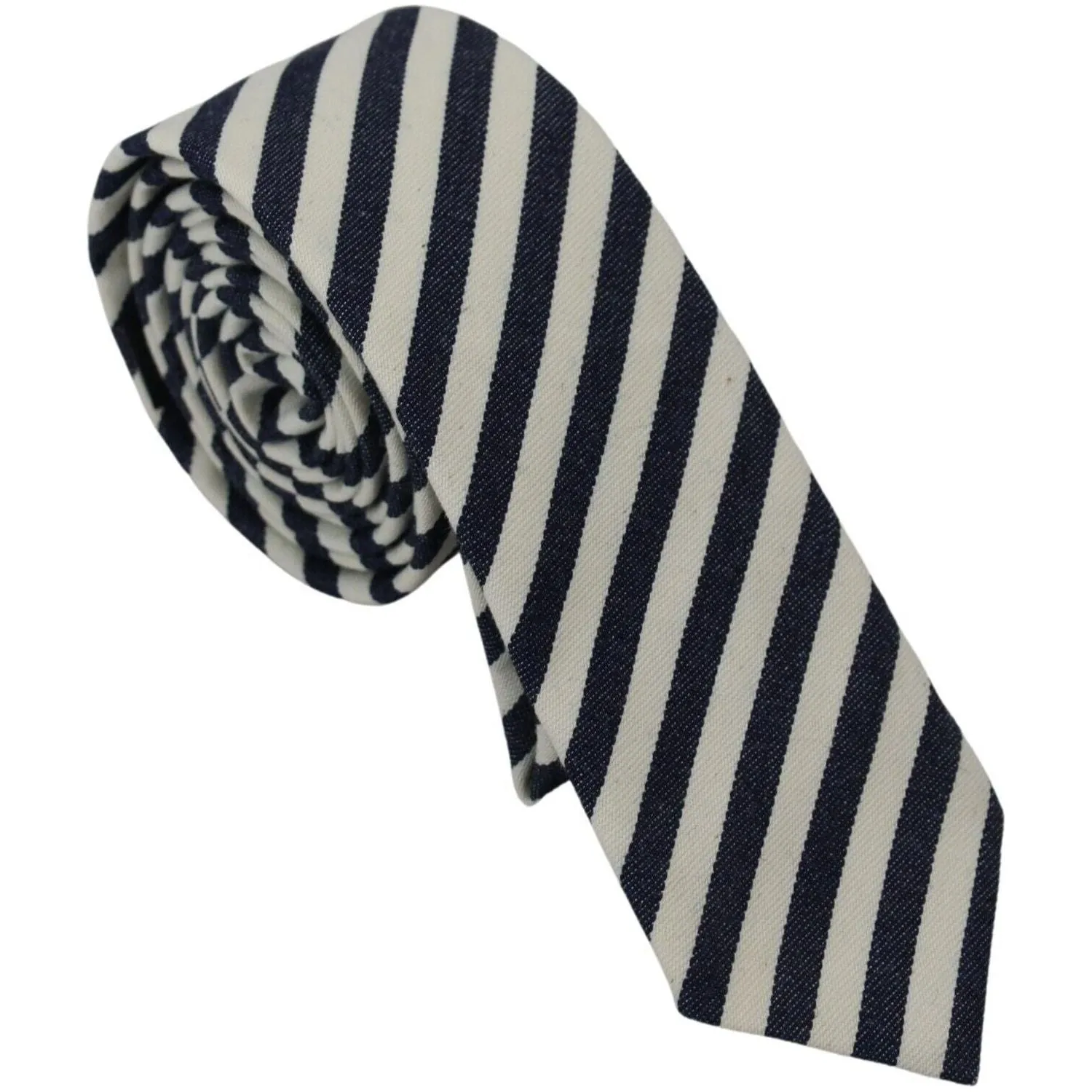 Denny Rose Elegant Italian Striped Bow Tie