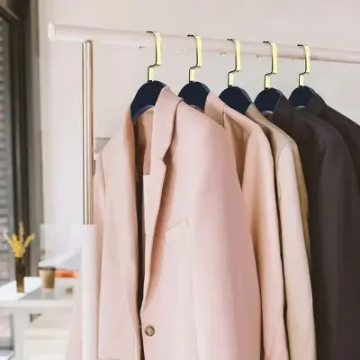 Designstyles Smoke Black Acrylic Clothes Hangers, Luxurious & Heavy-Duty Closet Organizers with Gold Hooks, Perfect for Suits and Sweaters - 10 Pack