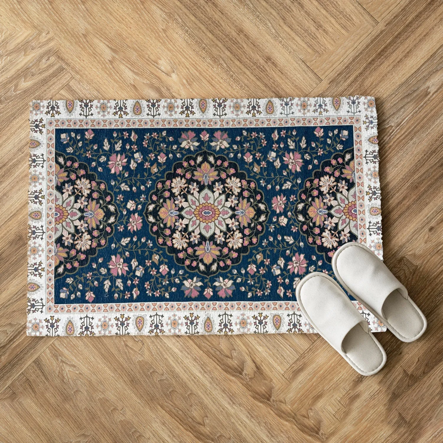 Digital Printed Premium Chenille Floor Carpet Mat, Super Soft Rug with Anti-Skid Backing, Modern Persian Carpet - CR001