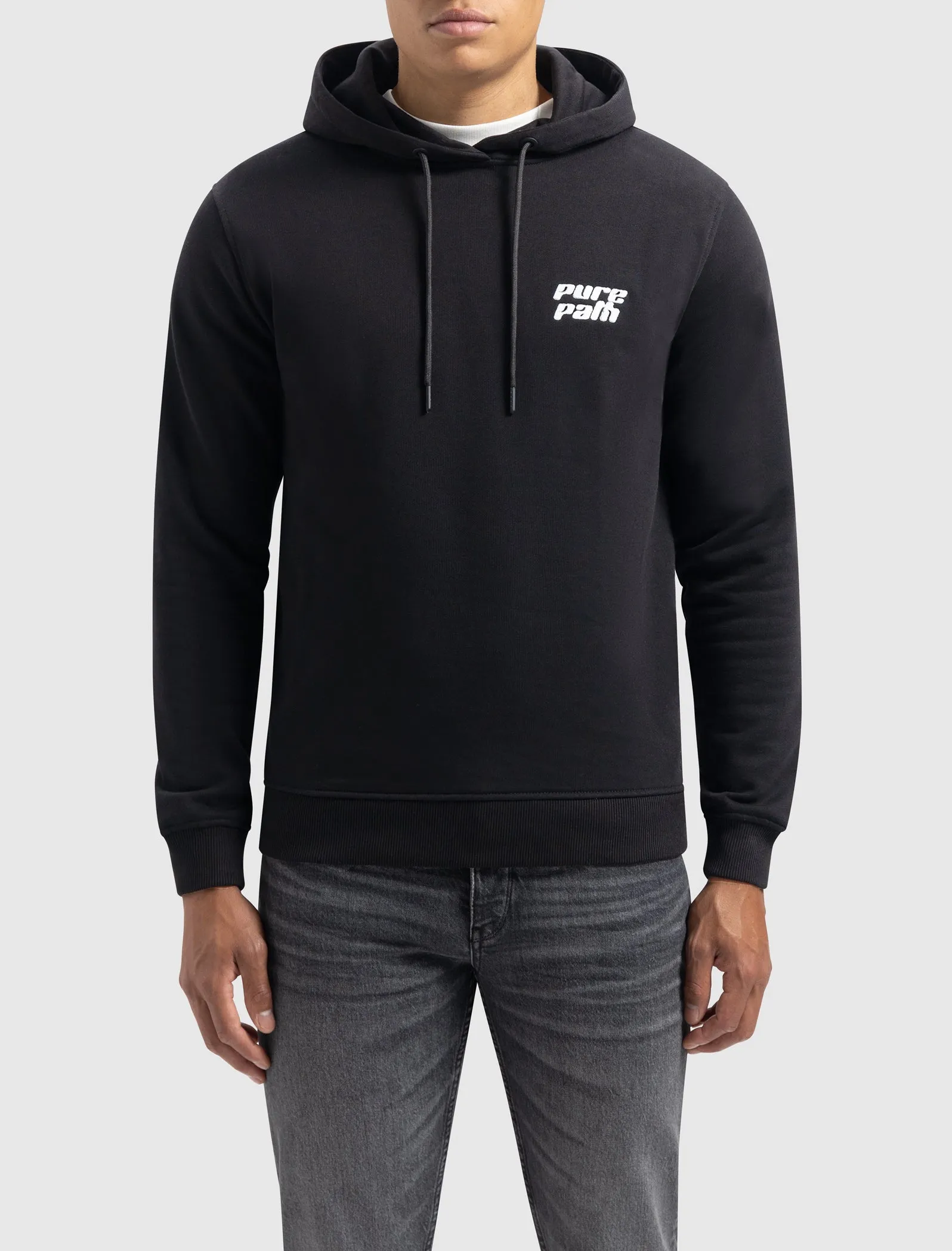 Dimensional Script Hoodie | Black