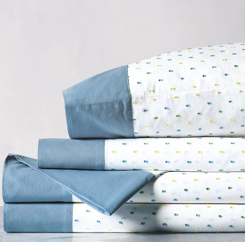 Dobby Dots Cuffed Sheet Set