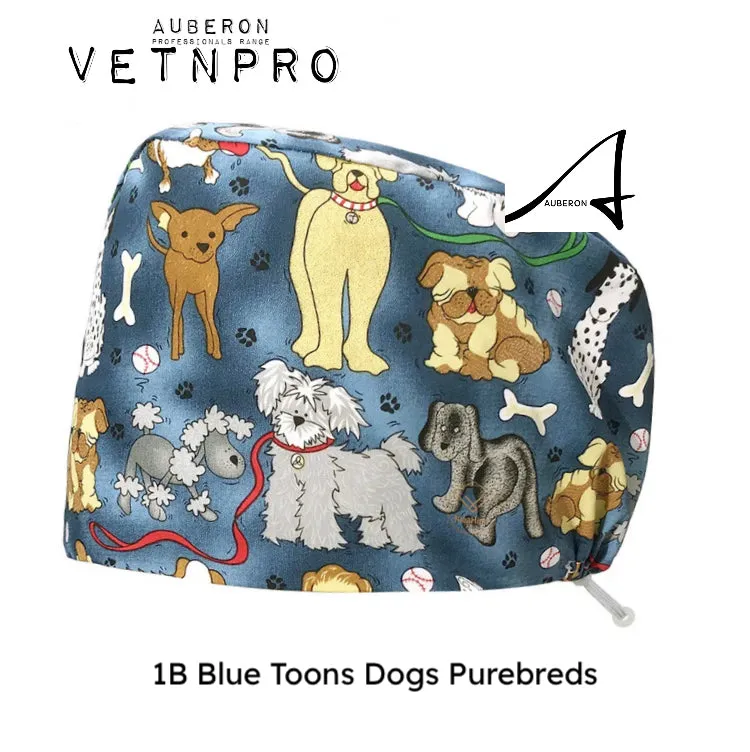 Dog Themed Hats Uniform Groomers Vet Assistants Shop Salon Headwear Scrubs Caps many gorgeous designs Cats Animals Floral Toons Breed Specific Quality Cotton