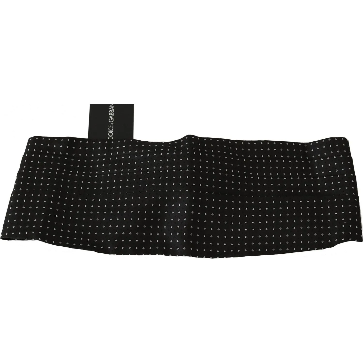 Dolce & Gabbana Elegant Black Dotted Silk Cummerbund