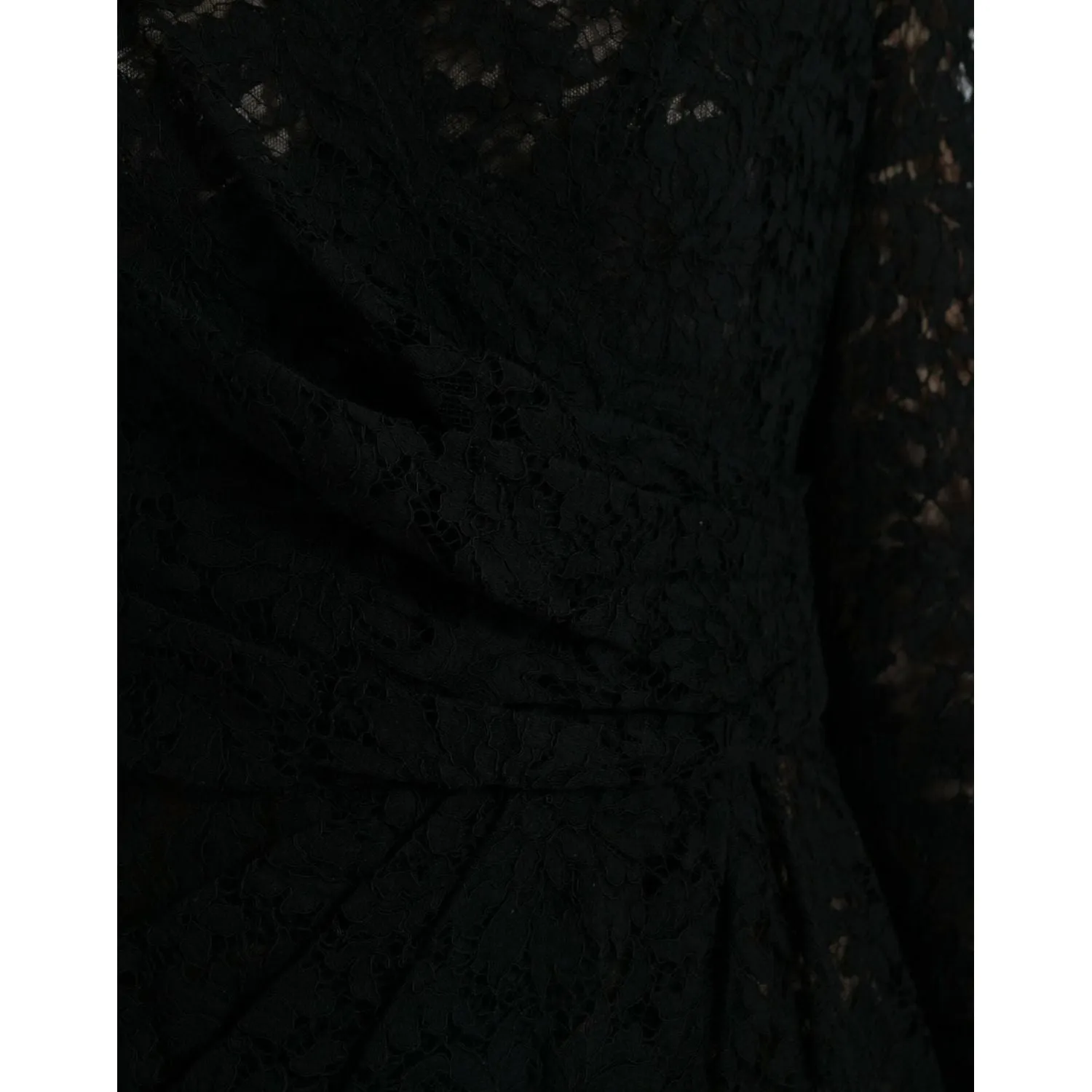 Dolce & Gabbana Elegant Black Floral Lace Sheath Mini Dress