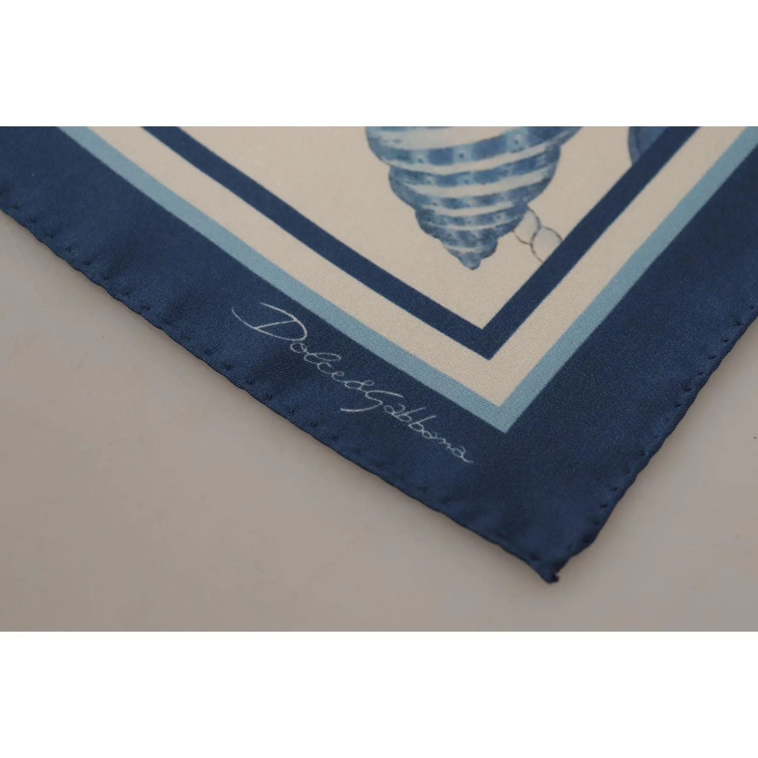 Dolce & Gabbana Elegant Blue Silk Men's Square Scarf