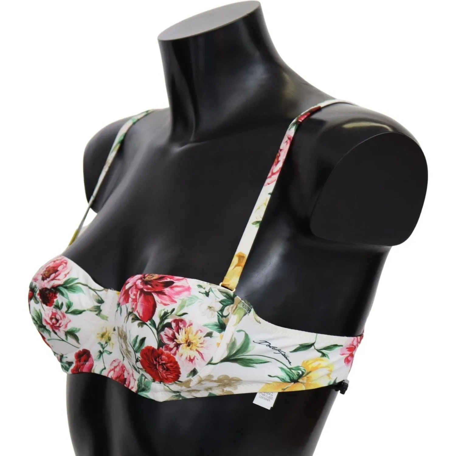 Dolce & Gabbana Elegant Floral Bikini Top – Summer Chic