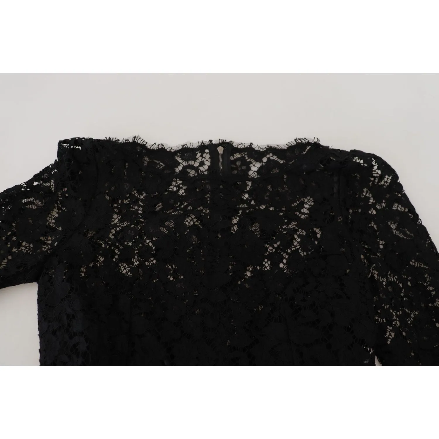 Dolce & Gabbana Elegant Floral Lace Long Sleeve Top