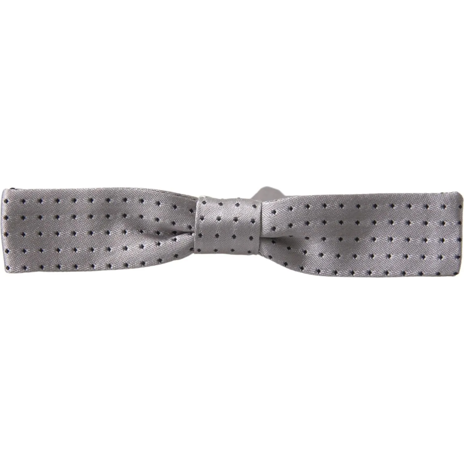 Dolce & Gabbana Elegant Grey Silk Bow Tie