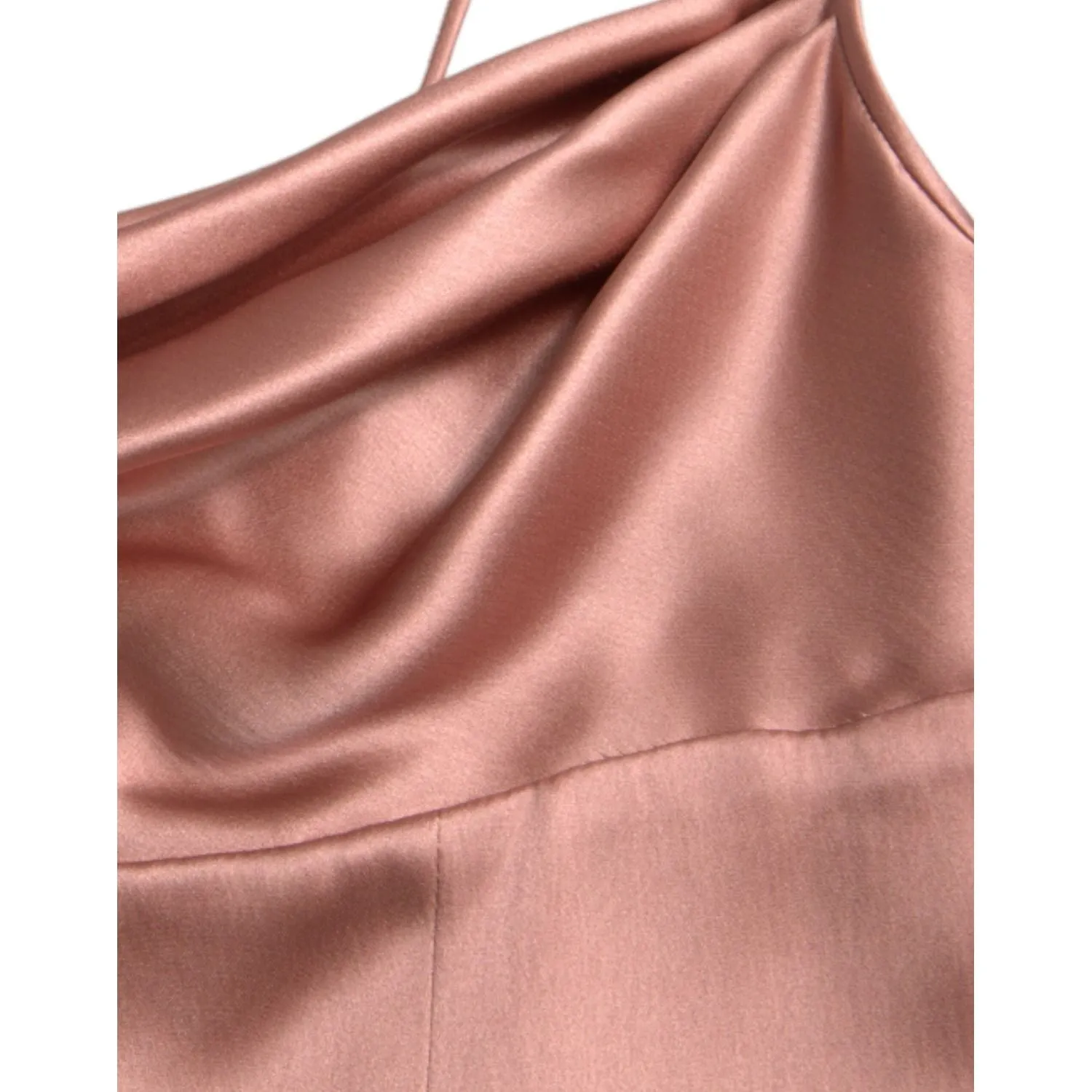 Dolce & Gabbana Elegant Long Silk Gown in Pink