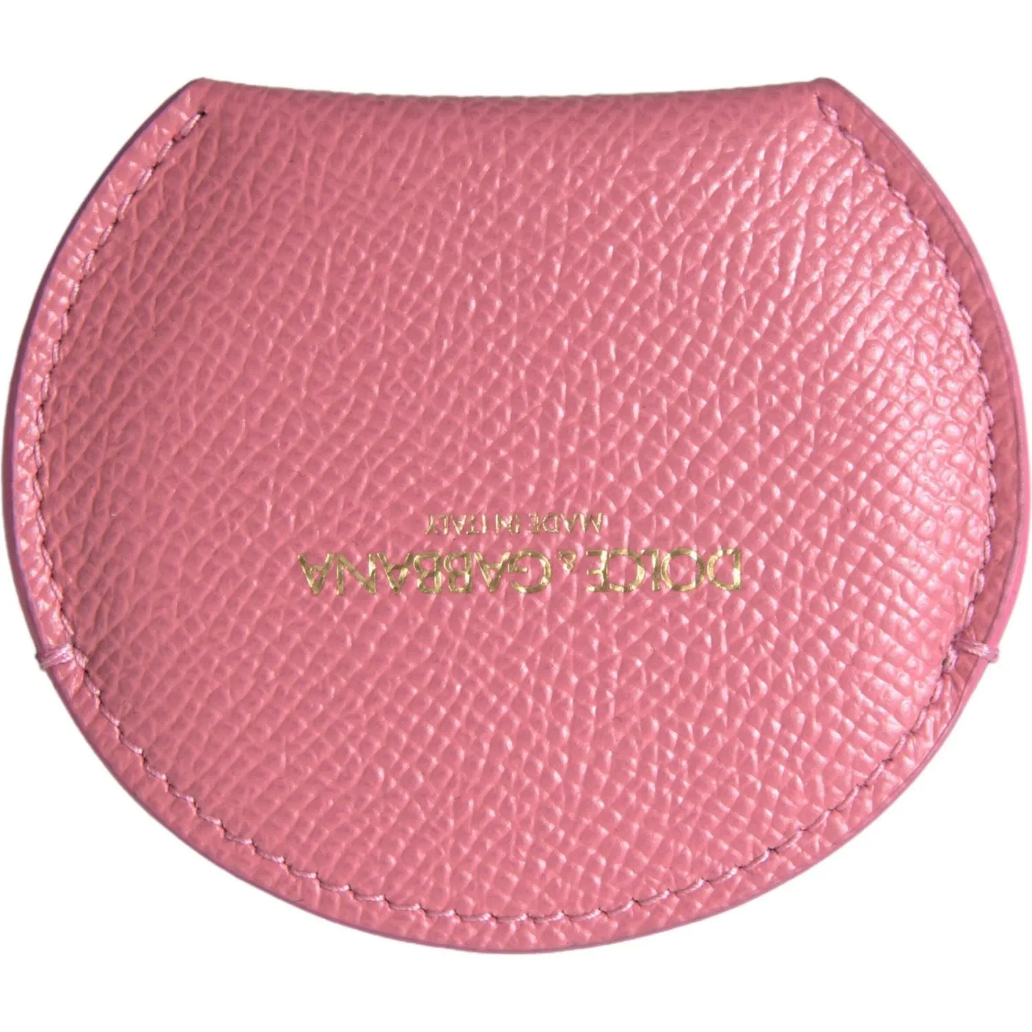 Dolce & Gabbana Elegant Pink Leather Mirror Holder