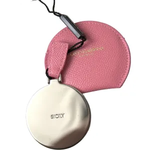 Dolce & Gabbana Elegant Pink Leather Mirror Holder