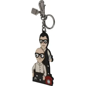 Dolce & Gabbana Elegant Tricolor Leather Keychain