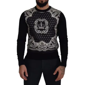 Dolce & Gabbana Elegant Wool Silk Blend Crewneck Sweater