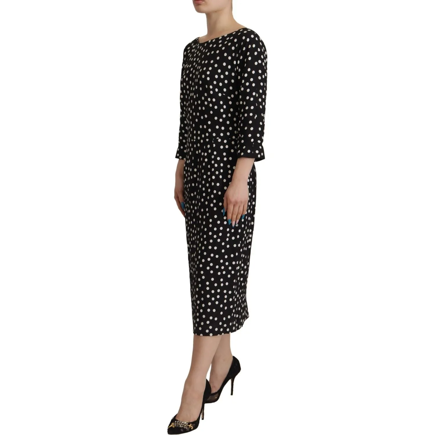 Dolce & Gabbana Polka Dot Sheath Midi Elegance