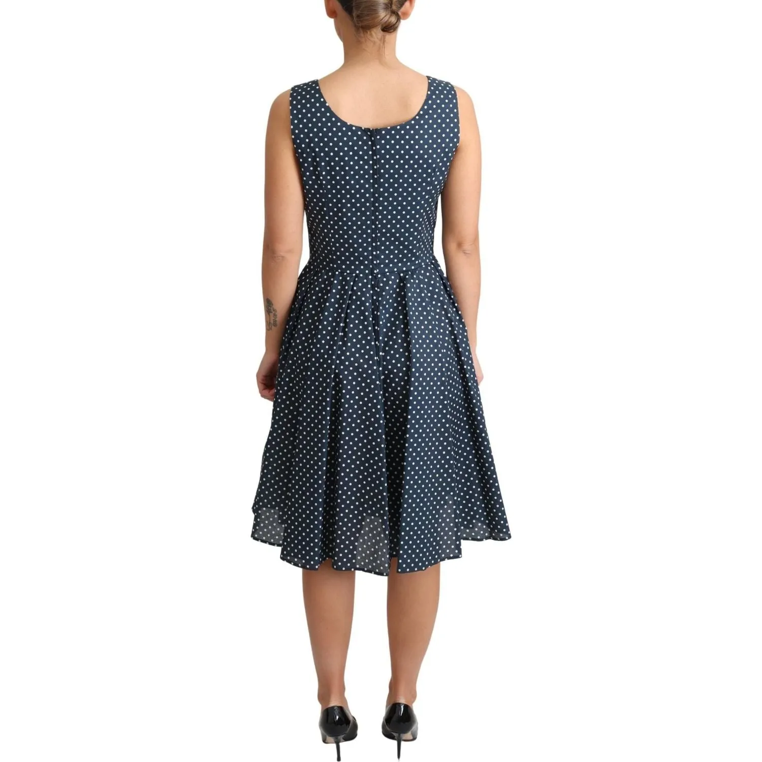 Dolce & Gabbana Polka Dot Sleeveless A-Line Dress