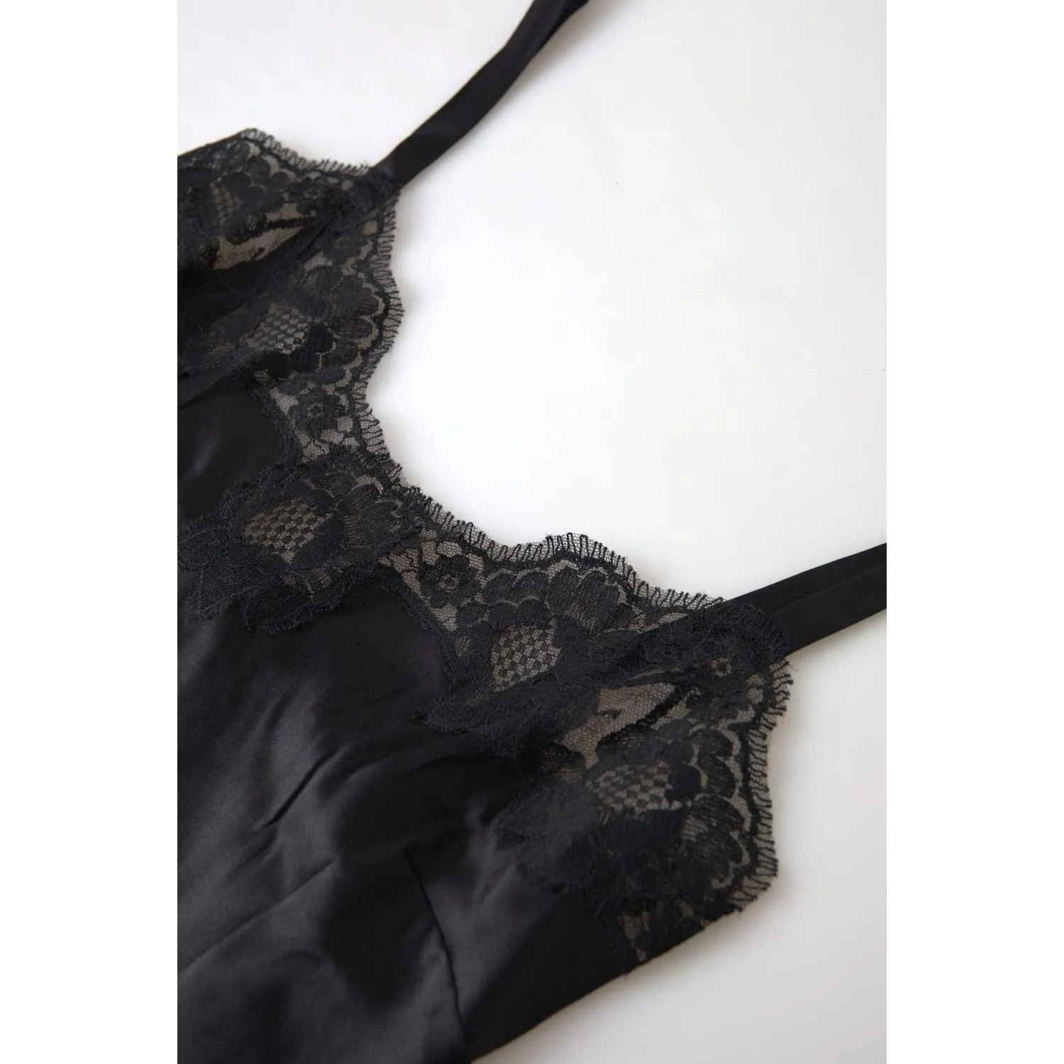 Dolce & Gabbana Sultry Black Silk Camisole Top