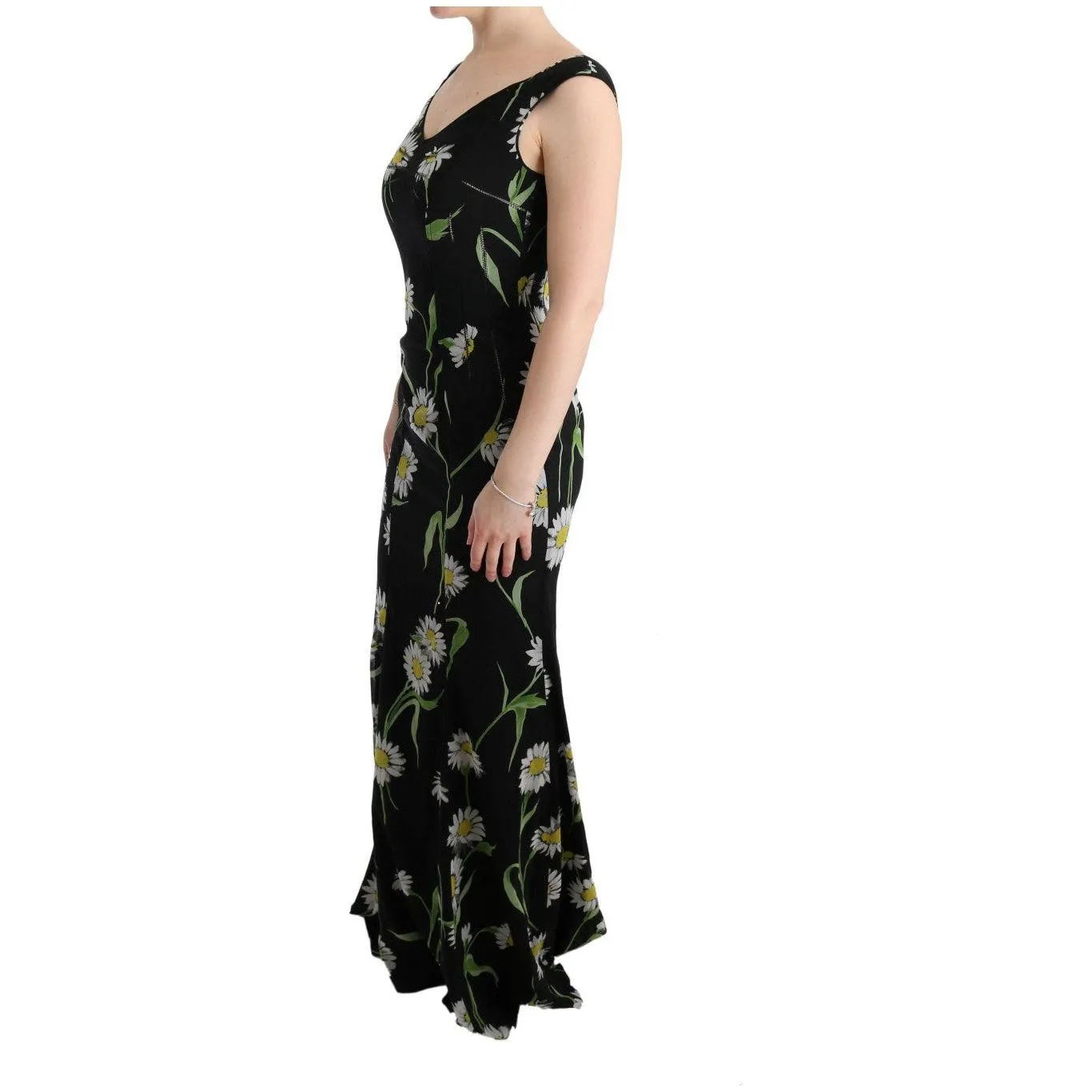 Dolce & Gabbana Sunflower Print Full Length Sheath Dress