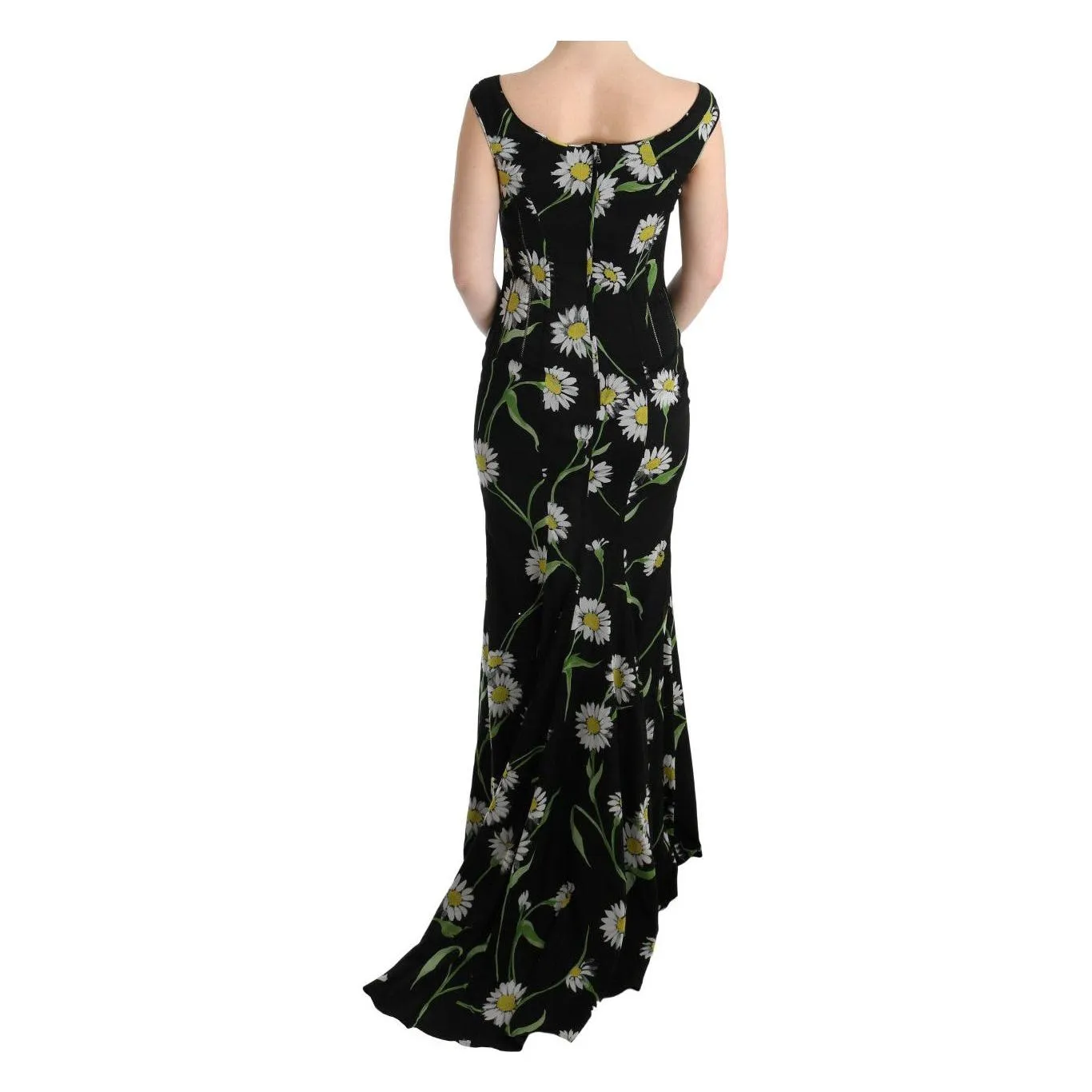 Dolce & Gabbana Sunflower Print Full Length Sheath Dress