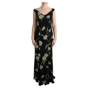 Dolce & Gabbana Sunflower Print Full Length Sheath Dress