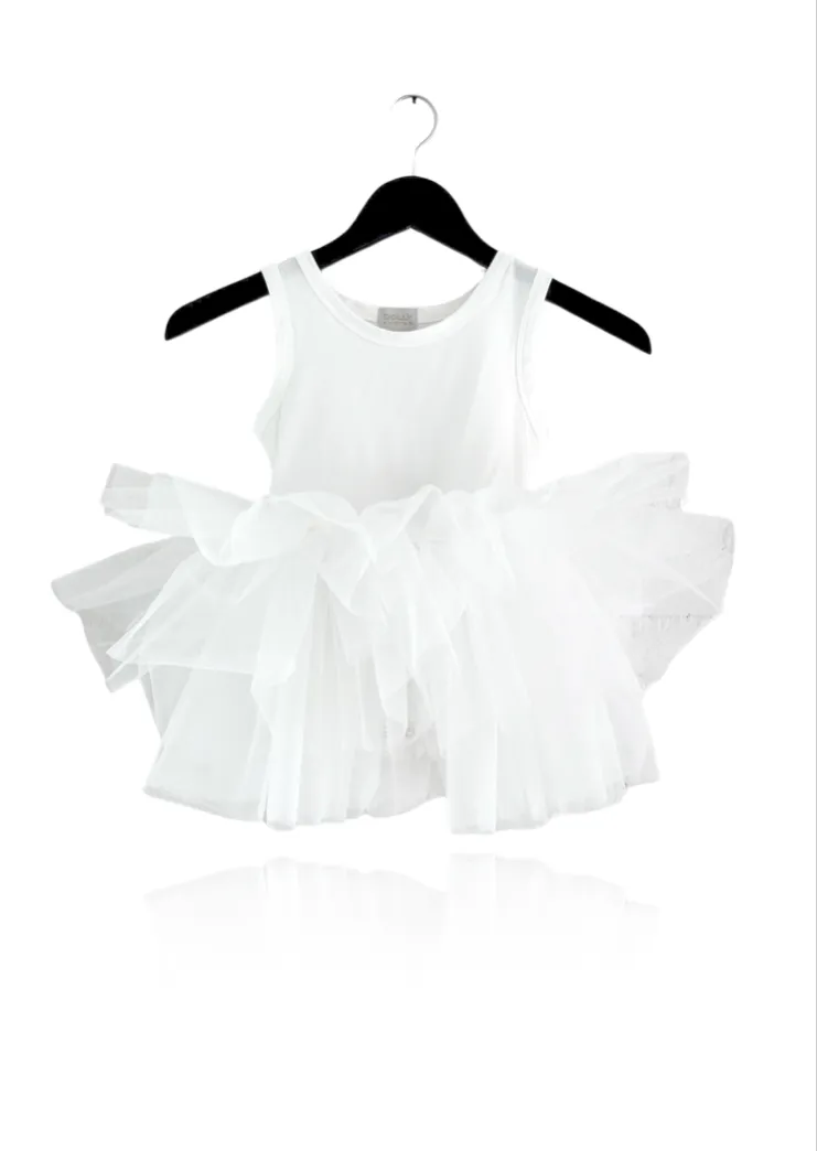 DOLLY TIMELESS COTTON TUTU DRESS white