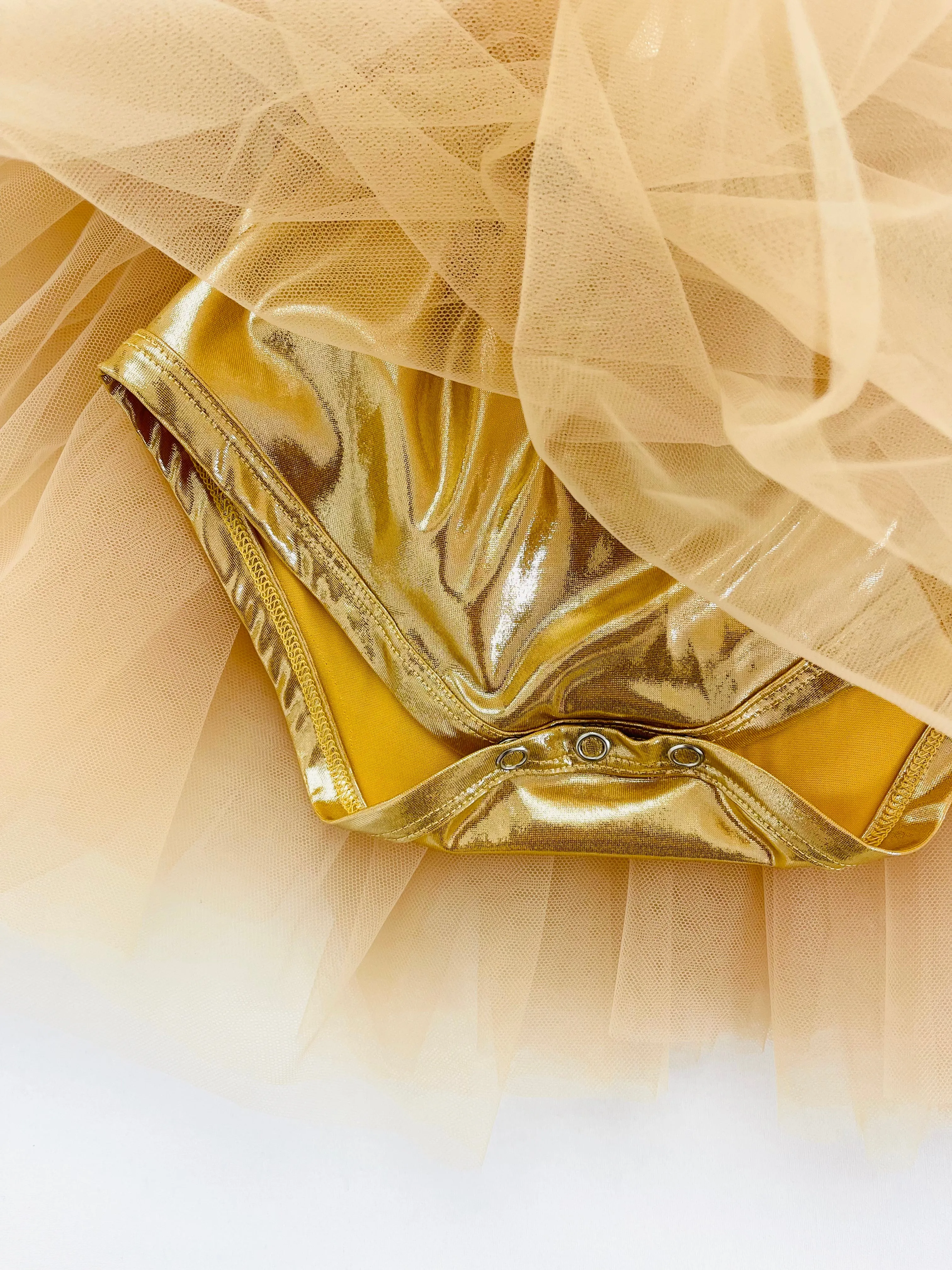 DOLLY TIMELESS METALLIC TUTU DRESS gold