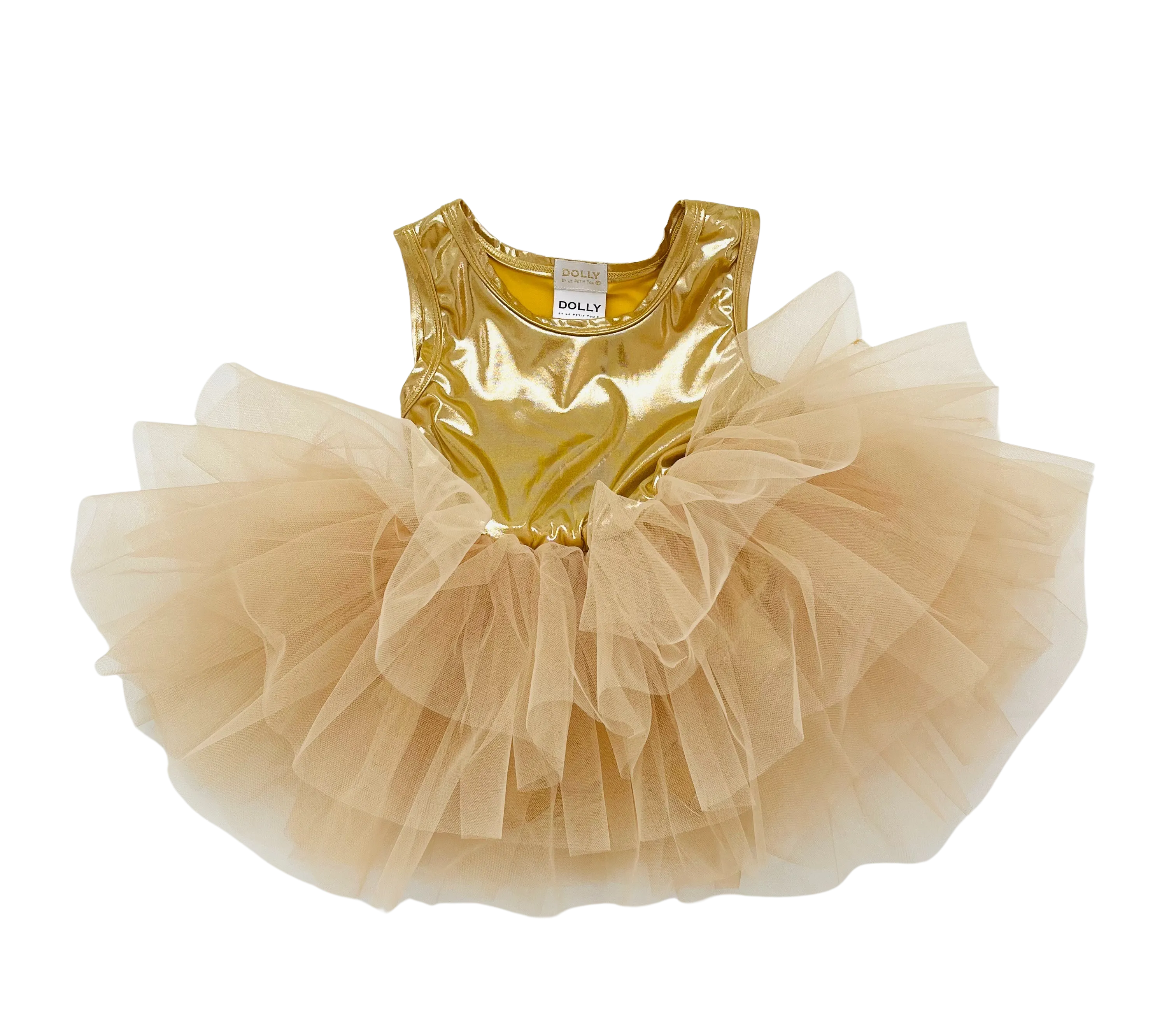 DOLLY TIMELESS METALLIC TUTU DRESS gold