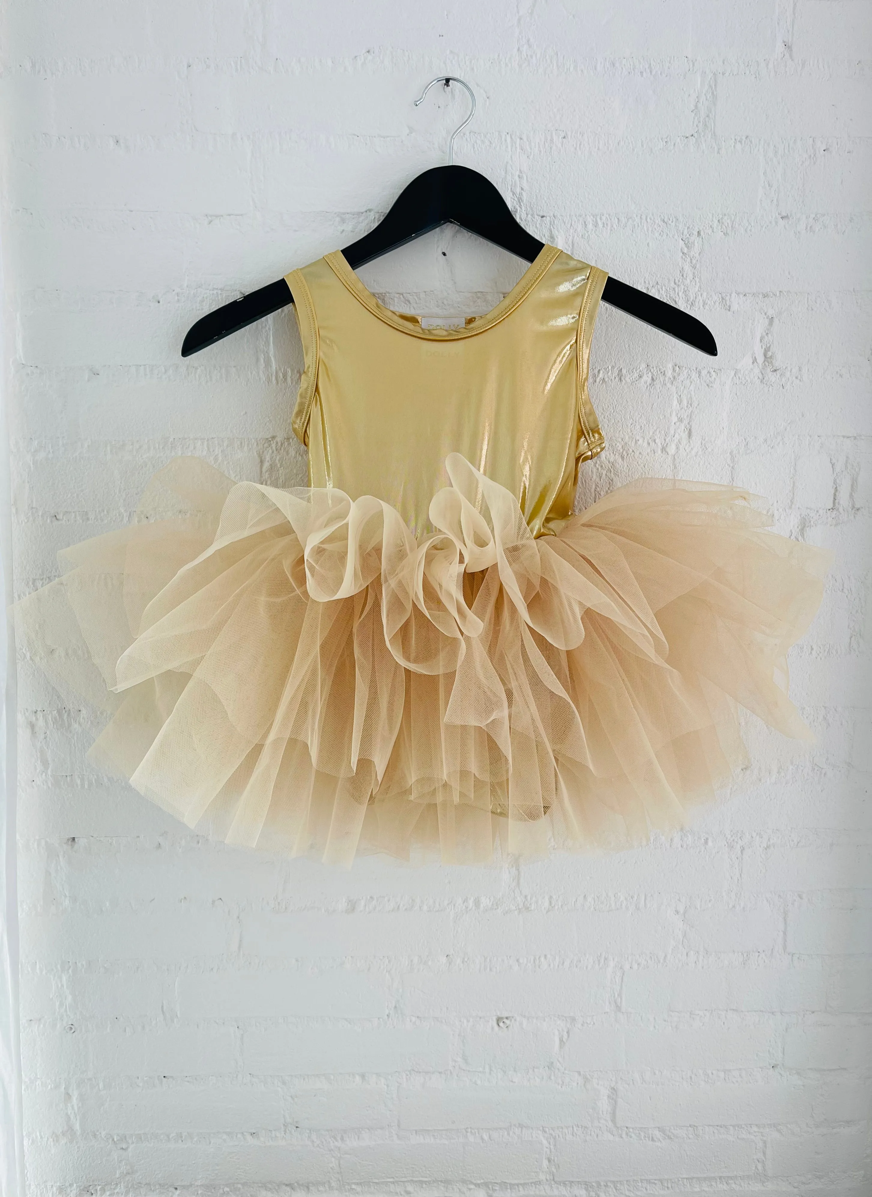 DOLLY TIMELESS METALLIC TUTU DRESS gold