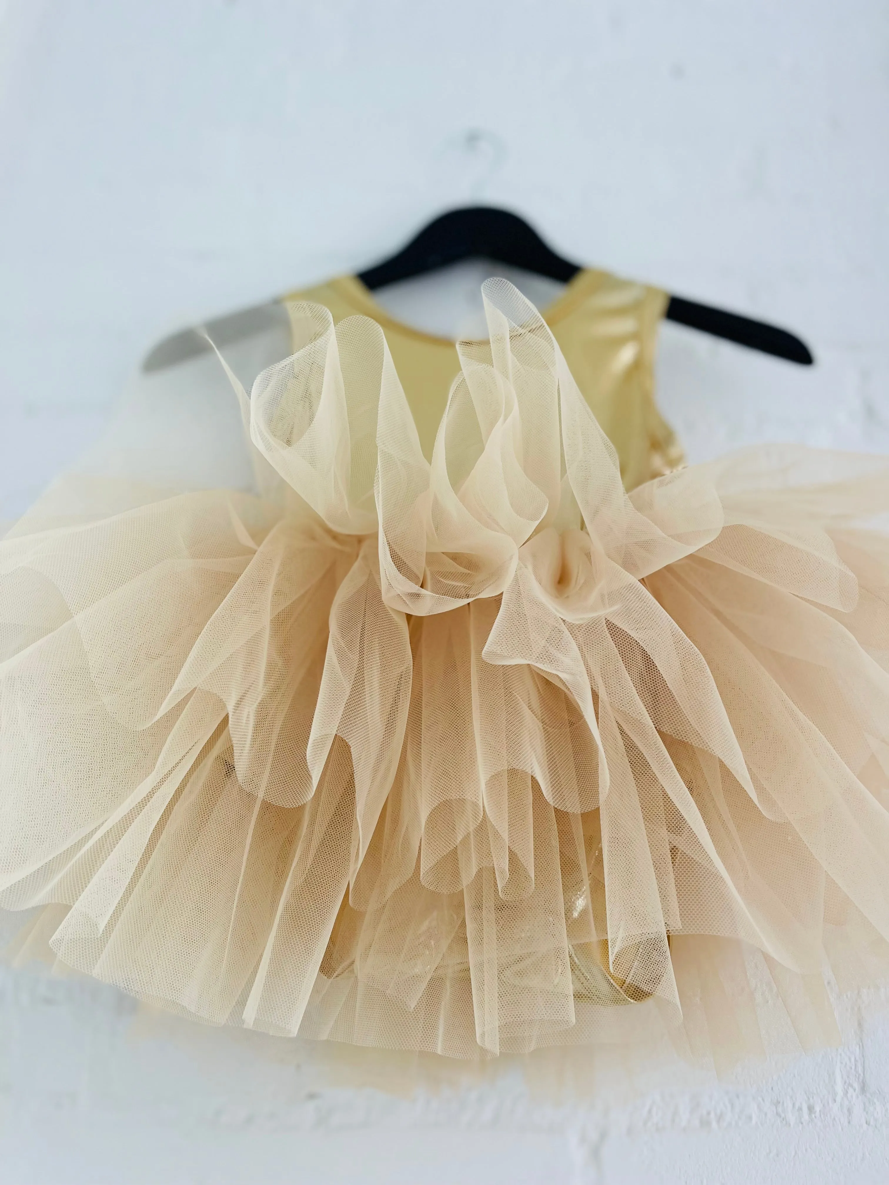 DOLLY TIMELESS METALLIC TUTU DRESS gold